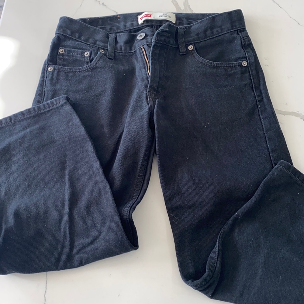 Boy’s Levi’s  black 8 Husky (28x23) 550 Relaxed jeans